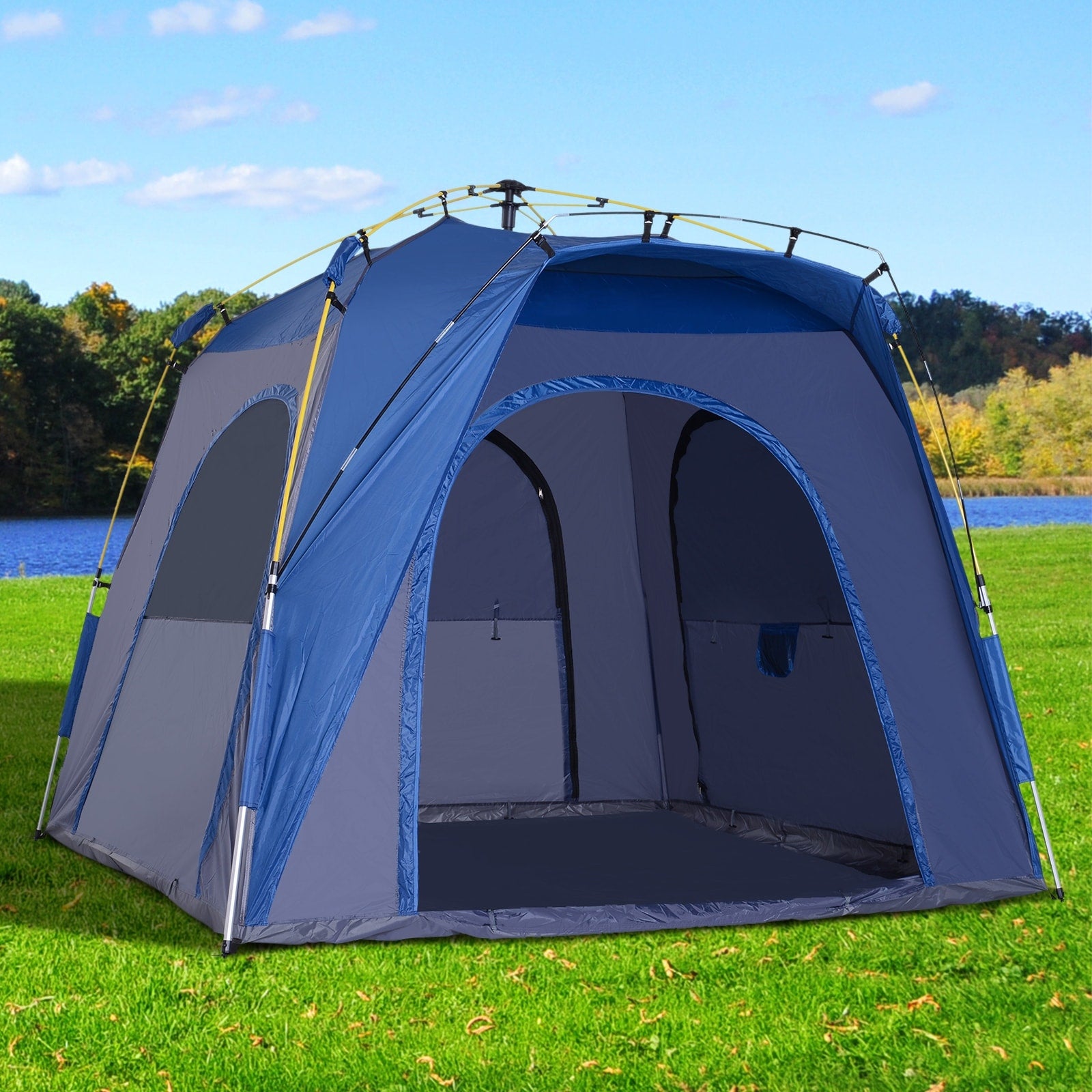 Outsunny 5 Person Automatic Pop Up Camping Tent
