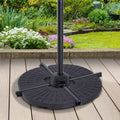 Outsunny Large 4 Piece Round Fillable Weighted Offset Market Patio Umbrella Base