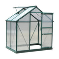Outsunny 6 L X 4 W X 7 H Twin Wall Polycarbonate Walk In Garden Greenhouse