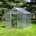 Outsunny Portable Outdoor Walk In Garden Greenhouse With Roof Vent And Rain Gutter 6 L X 6.25 W