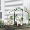 Outsunny 6 X 3.5 X 5 Outdoor Portable Walk In Greenhouse With Clear Pvc Cover