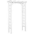 Outsunny 85 Wooden Garden Arbor For Wedding And Ceremony Outdoor Garden Arch Trellis For Climbing Vines