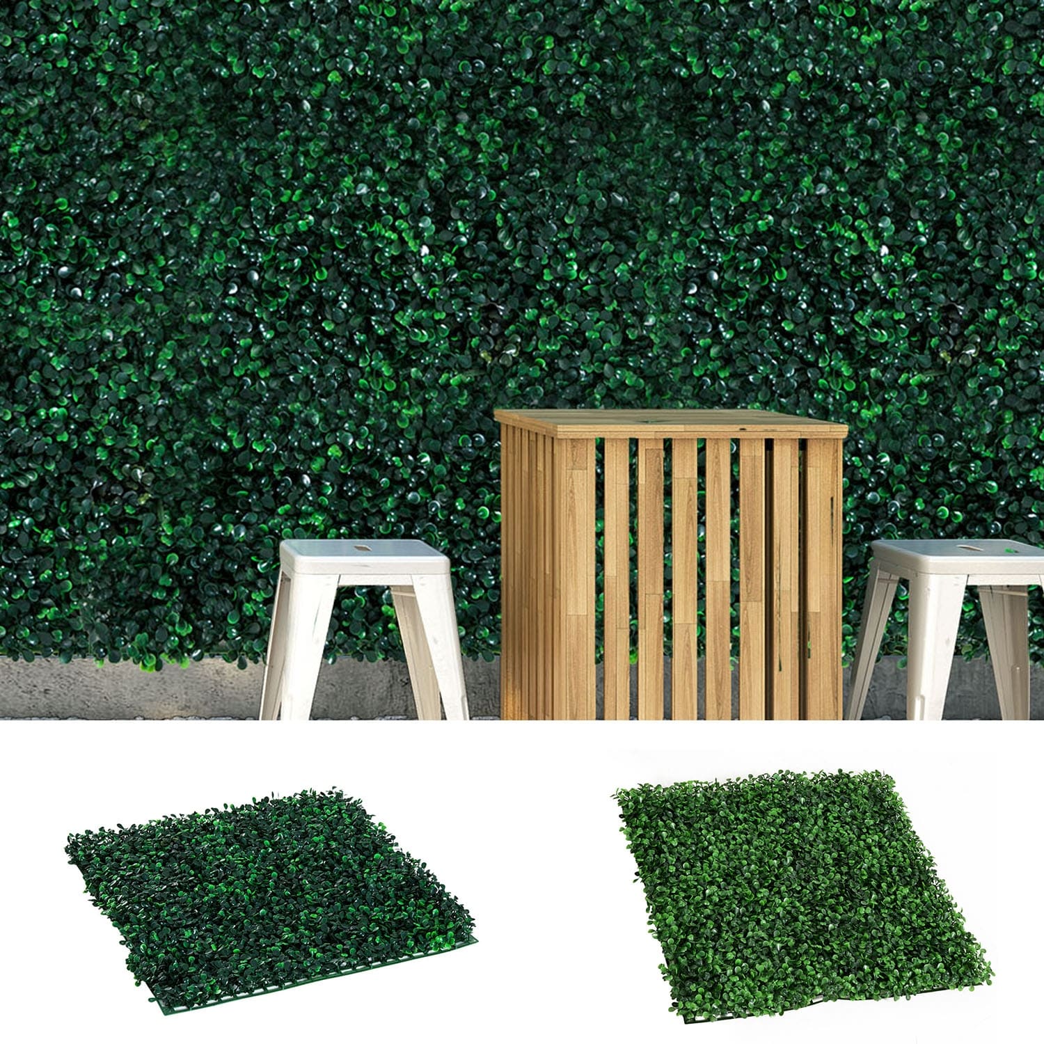 Outsunny 12 Piece 20 X 20 Artificial Boxwood Hedge Mat Plant Panels Boxwood