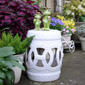 Outsunny Ceramic Indoor Outdoor Knotted Rings Garden Stool