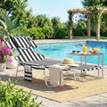 Outsunny Chaise Lounge Chair Outdoor With Face Arm Hole 5 Position Reclining Face Down Tanning Chair With Carry Strap