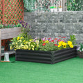 Outsunny 49 X 49 X 12 Galvanized Metal Raised Garden Bed