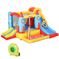 Outsunny Kids Inflatable Water Slide 4 In 1 Bounce House Jumping Castle With 2 Slides Climbing Wall Water Pool Area