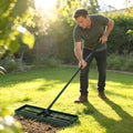 Outsunny Lawn Leveling Rake 30 X 10 Heavy Duty Yard Leveling Rake With 66.5 Handle Lawn Leveler For Backyard