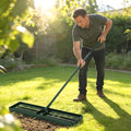 Outsunny Lawn Leveling Rake 36 X 10 Heavy Duty Yard Leveling Rake With 66.5 Handle Lawn Leveler For Backyard