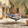 Outsunny Outdoor Hammock 2 Person Hammock With Head Pillow And Pad Wood Spreader Bars 440 Lbs Capacity