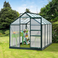 Outsunny 6 X 8 X 7 Polycarbonate Portable Walk In Garden Greenhouse