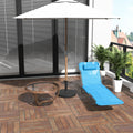 Outsunny Adjustable Reclining Beach Sun Lounge Chair