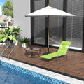 Outsunny Aluminum Lightweight Outdoor Patio Folding Chaise Lounge Chair Green