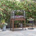 Outsunny Raised Garden Bed With Greenhouse Cover Large Metal Outdoor Elevated Planter Box With Lockable Wheels