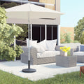 Outsunny 17.5 In. Round Decorative Cast Stone Umbrella Base