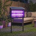 Outsunny Solar Bug Zapper Outdoor 3500 V Electric Mosquito Fly Zapper With 14 Ft Extension Cord