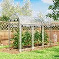Outsunny Walk In Tunnel Greenhouse 10 X 3 X 6.5 Hoop House Greenhouse With 8 Roll Up Doors Plant Hot House