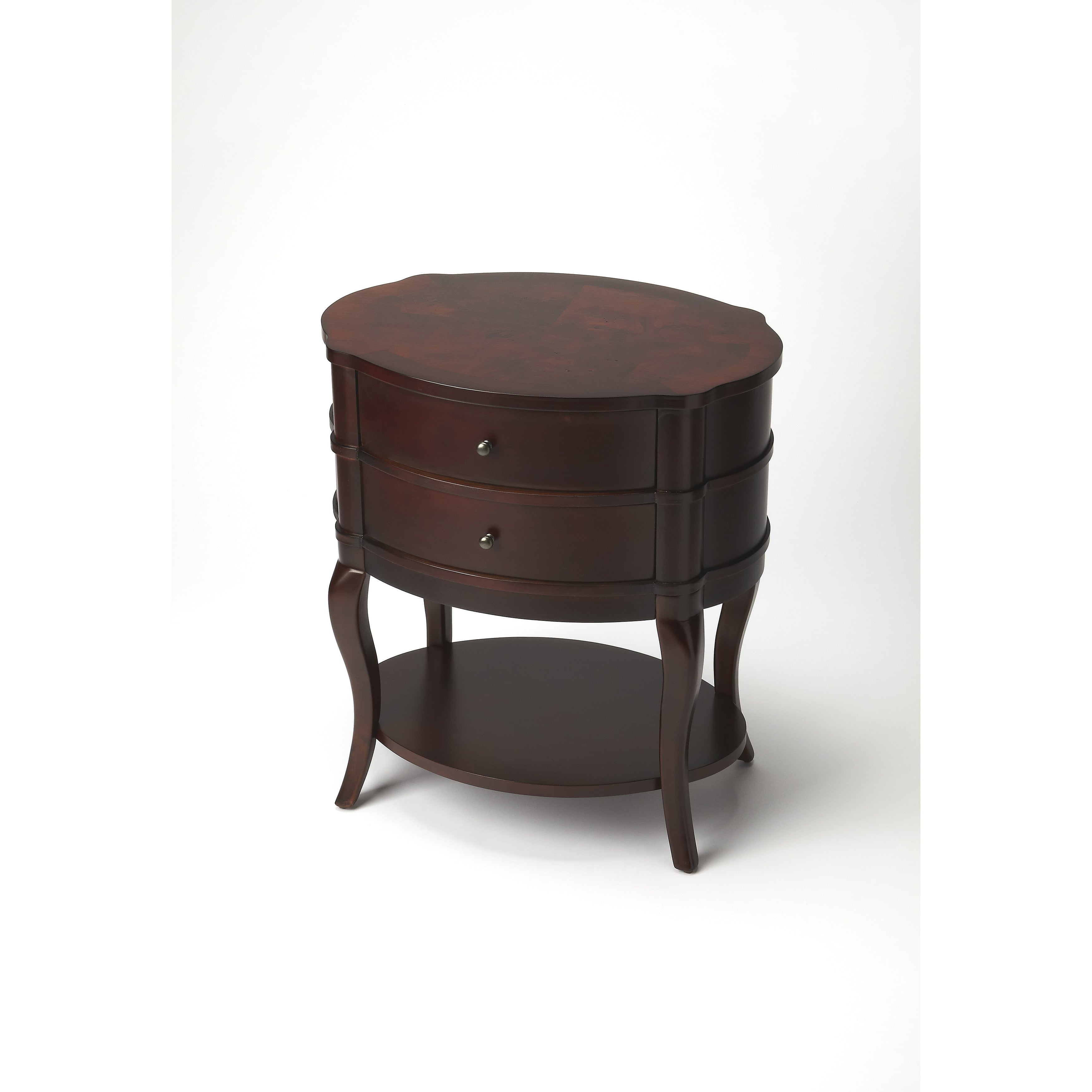 Handmade Oval Cherry Finish Side Table China