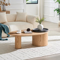 Oval Coffee Table Side Table Center Table For Living Room Natural End Table Sofa Table Cocktail Table