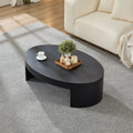 Oval Coffee Table Simple Center Table For Living Room Black Side Table Sofa Table Accent Table Tea Table
