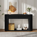 Oval Fluted Console Table Side Table With 2 Drawers Sofa Table Accent Table Entryway Table With Bottom Shelf
