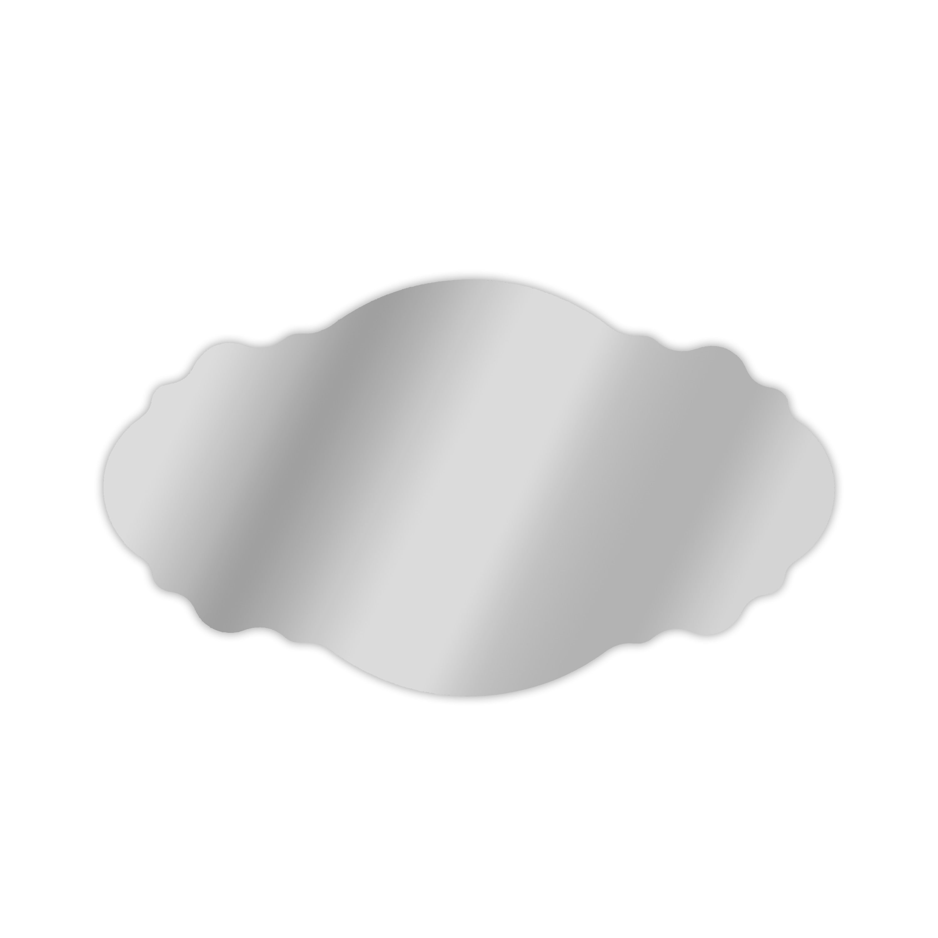 Oval Frameless Mirror 41.3 X 23.6