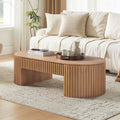 Oval Wood Coffee Table Oak Side Table Tea Table With Drawer Simple Center Table Accent Table Sofa Table