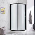 Ove Decors Breeze 32 In. Black Shower Kit With Frosted Glass Panels Walls And Base Included