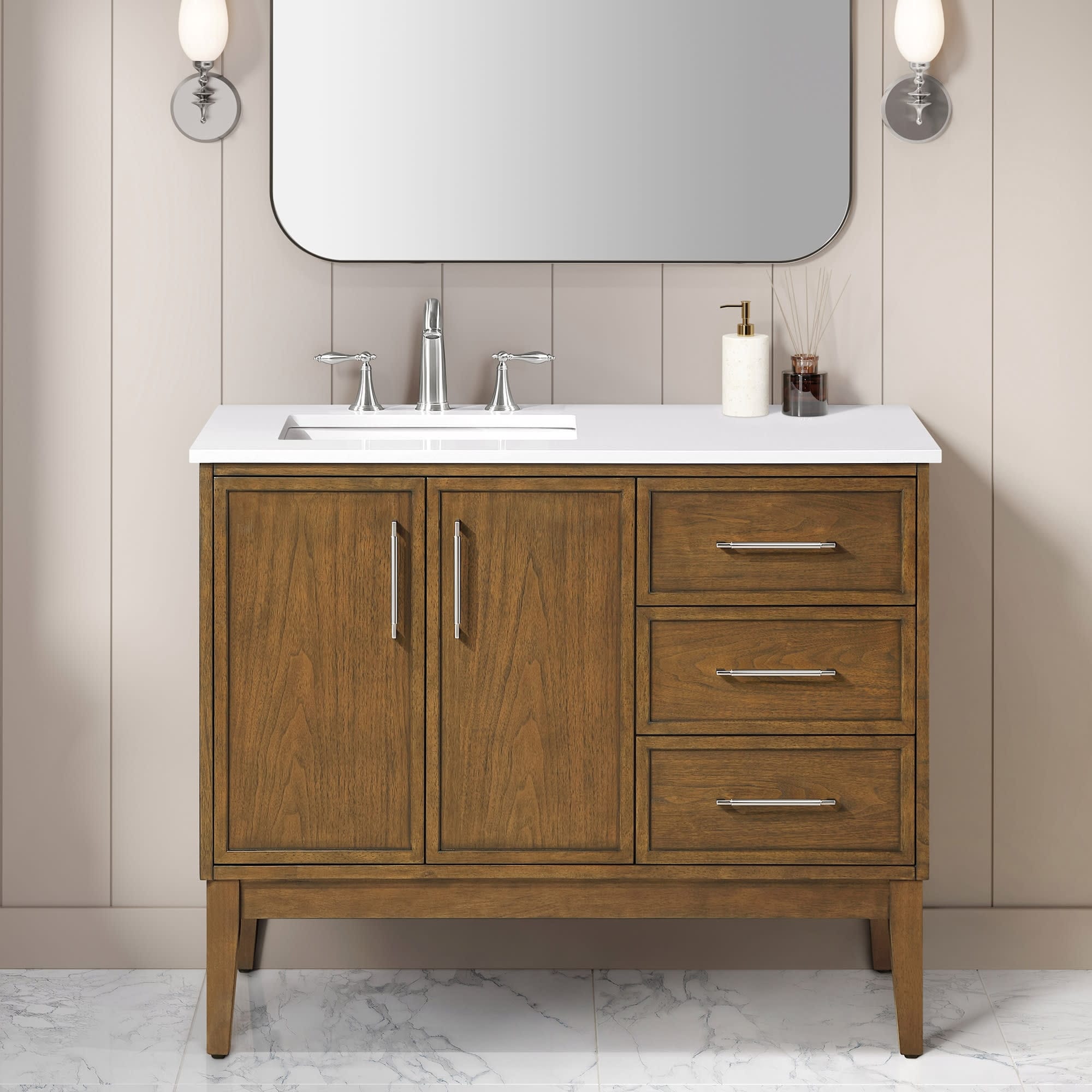 Ove Decors Kira 42R Kira 42 Free Standing Single Basin Vanity Set
