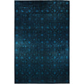 Overdyed Hand Knotted Wool Modern Contemporary Black Area Rug 12 1 X 18 4