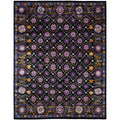 Overdyed Hand Knotted Wool Modern Contemporary Black Area Rug 8 1 X 10 3