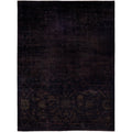 Overdyed Hand Knotted Wool Modern Contemporary Black Area Rug 9 0 X 11 10