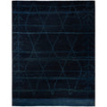 Overdyed Hand Knotted Wool Modern Contemporary Black Area Rug 9 0 X 11 5