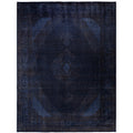 Overdyed Hand Knotted Wool Modern Contemporary Black Area Rug 9 0 X 12 0