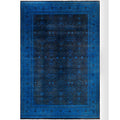 Overdyed Hand Knotted Wool Modern Contemporary Blue Area Rug 12 1 X 17 10