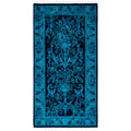 Overdyed Hand Knotted Wool Modern Contemporary Blue Area Rug 2 7 X 5 2