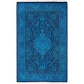 Overdyed Hand Knotted Wool Modern Contemporary Blue Area Rug 3 3 X 5 2