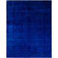 Overdyed Hand Knotted Wool Modern Contemporary Blue Area Rug 8 3 X 10 2