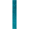 Overdyed Hand Knotted Wool Modern Contemporary Blue Runner 2 6 X 18 2