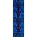 Overdyed Hand Knotted Wool Modern Contemporary Blue Runner 2 7 X 8 6