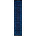 Overdyed Hand Knotted Wool Modern Contemporary Blue Runner 2 8 X 11 8