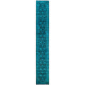 Overdyed Hand Knotted Wool Modern Contemporary Blue Runner 2 9 X 18 1