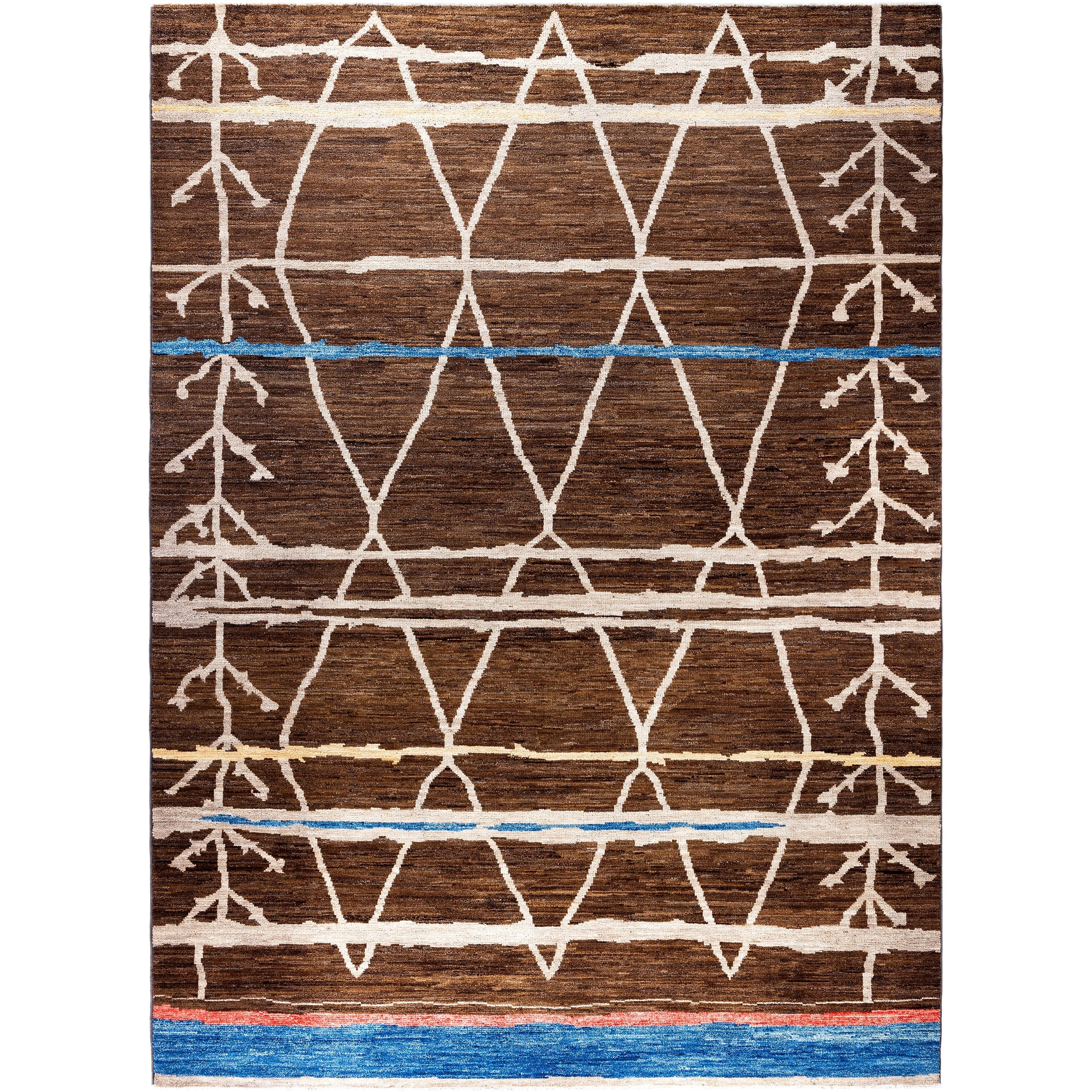 Overdyed Hand Knotted Wool Modern Contemporary Brown Area Rug 10 1 X 13 10