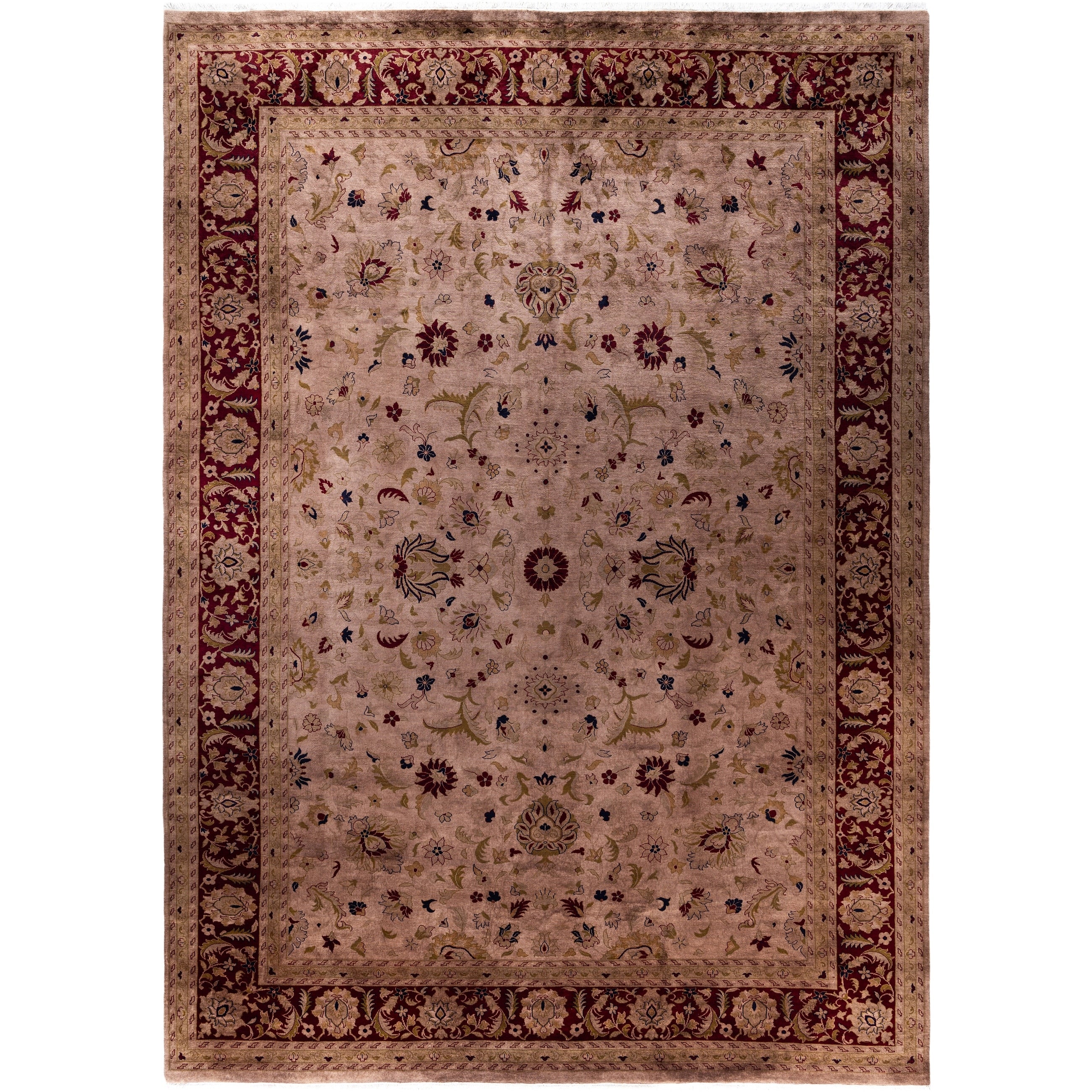 Overdyed Hand Knotted Wool Modern Contemporary Brown Area Rug 10 3 X 13 10