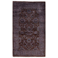 Overdyed Hand Knotted Wool Modern Contemporary Brown Area Rug 2 7 X 4 5