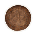 Overdyed Hand Knotted Wool Modern Contemporary Brown Area Rug 3 1 X 3 1