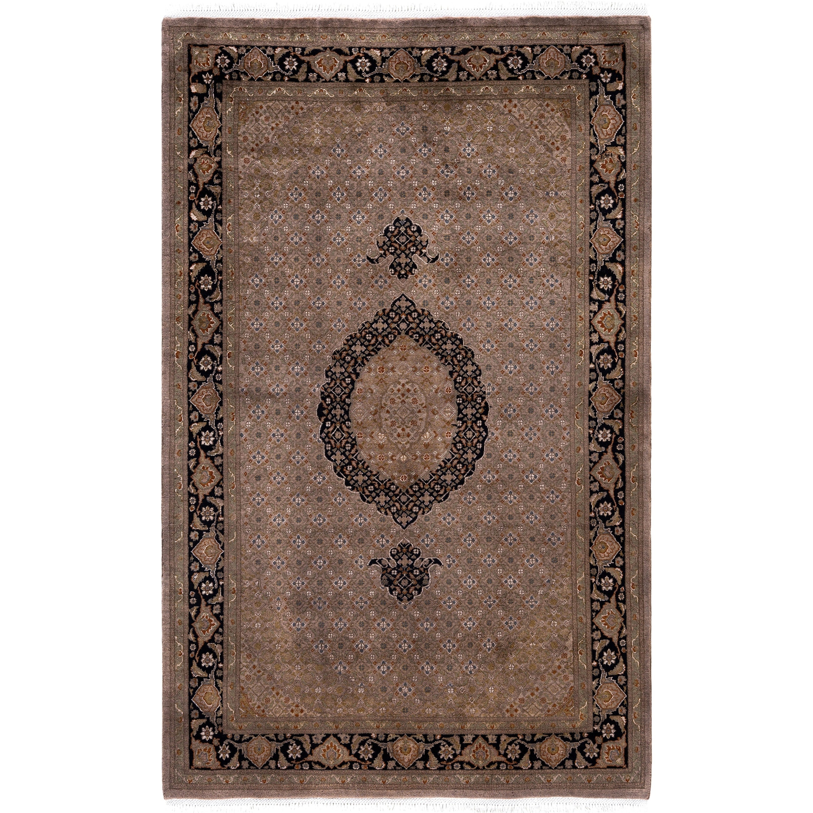 Overdyed Hand Knotted Wool Modern Contemporary Brown Area Rug 4 8 X 7 1