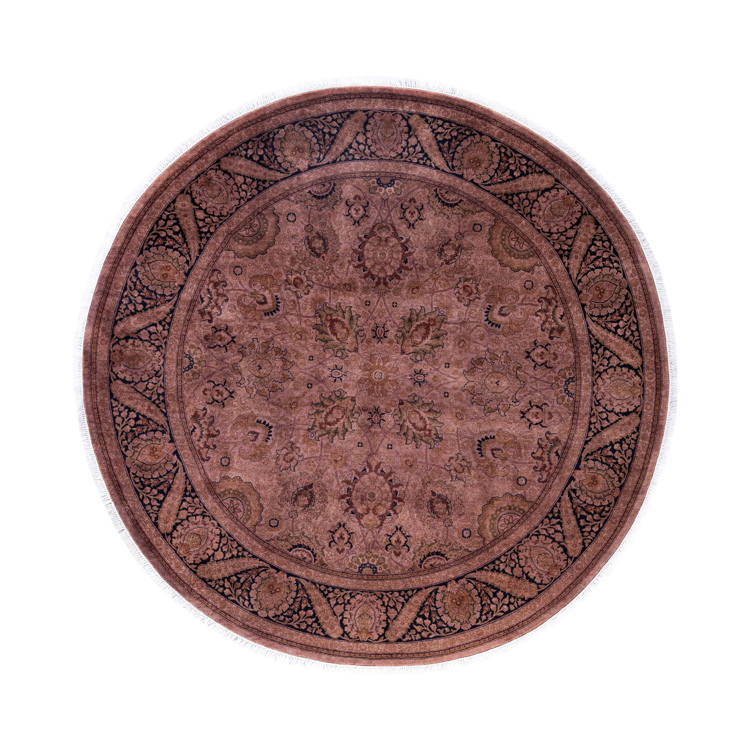 Overdyed Hand Knotted Wool Modern Contemporary Brown Area Rug 6 1 X 6 1