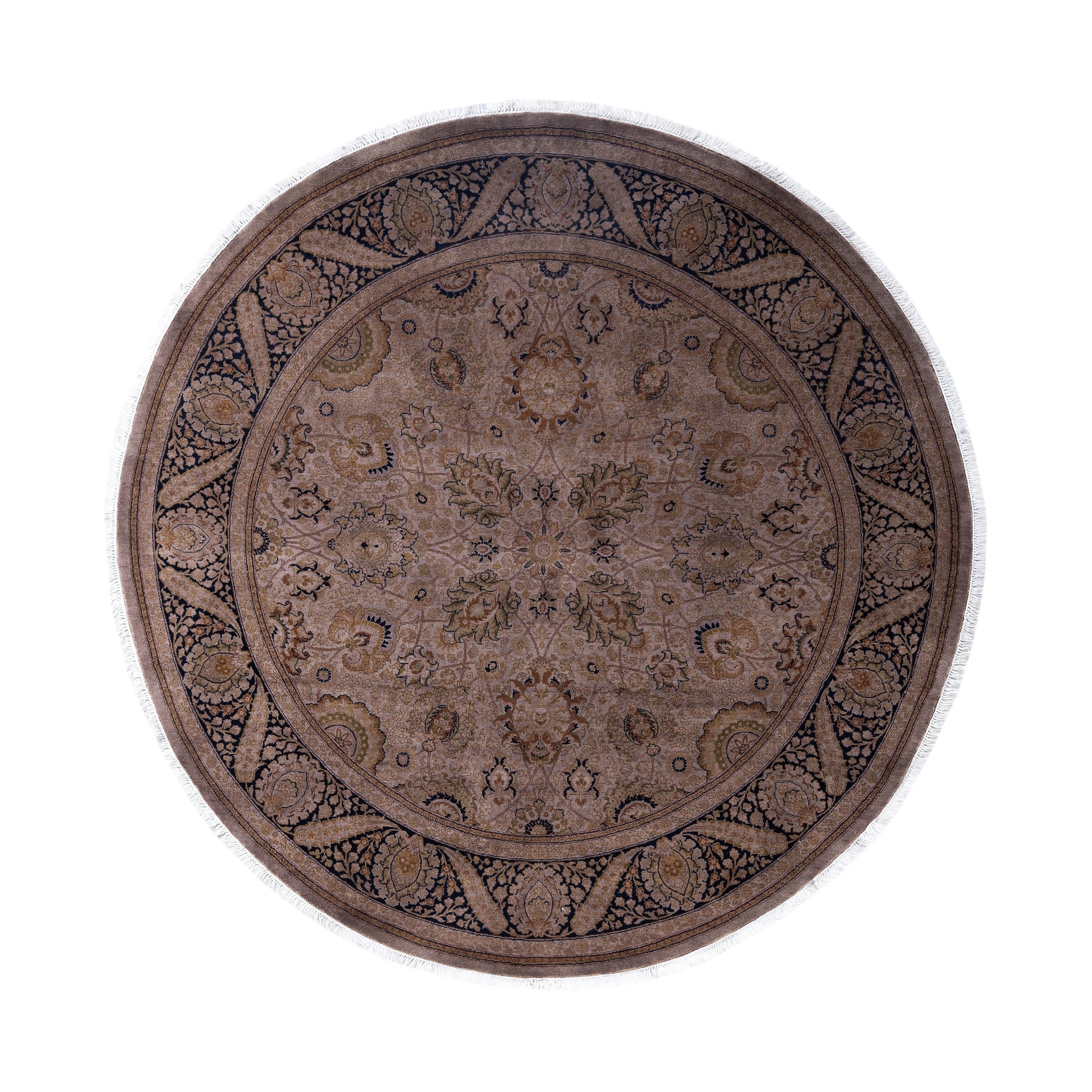Overdyed Hand Knotted Wool Modern Contemporary Brown Area Rug 6 1 X 6 1
