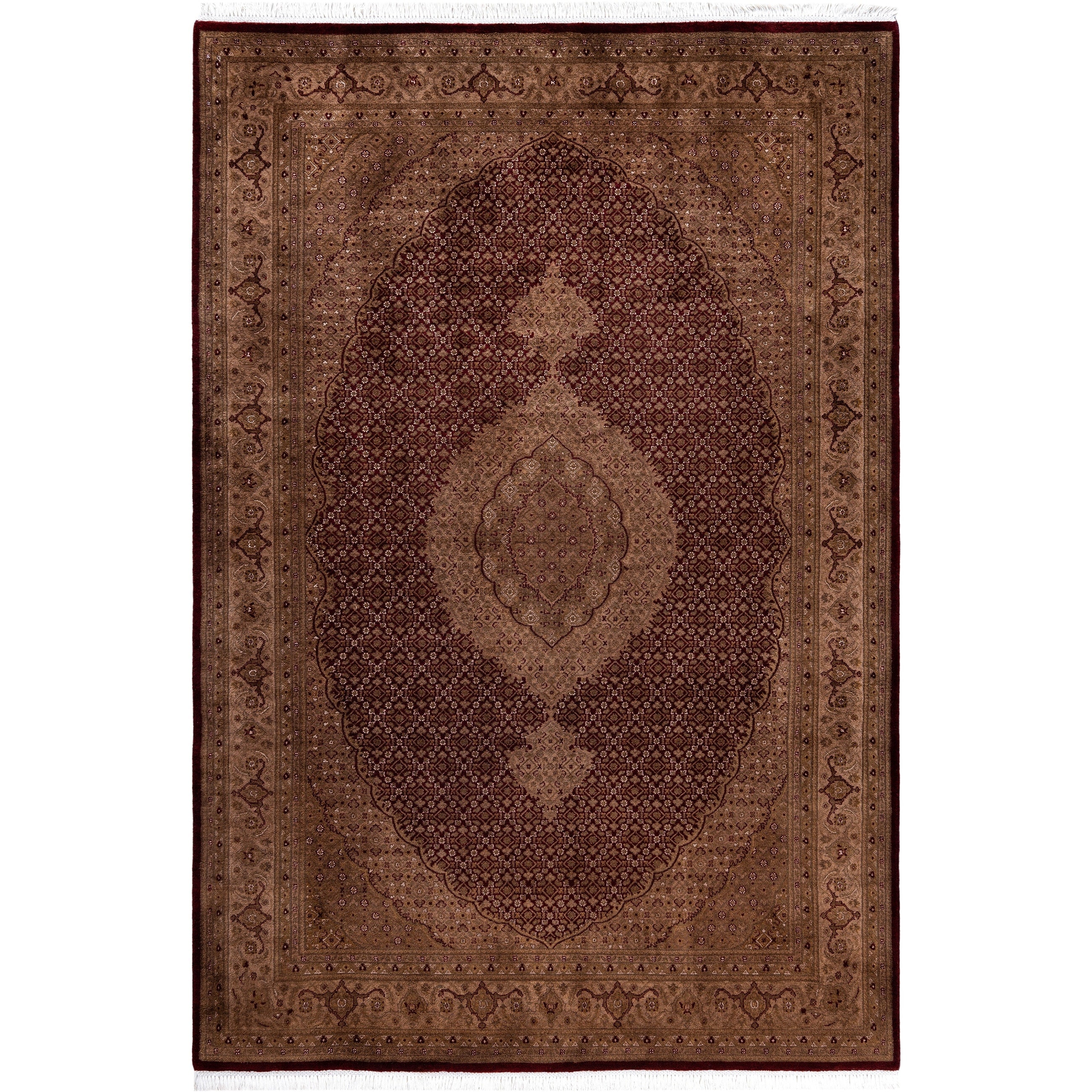 Overdyed Hand Knotted Wool Modern Contemporary Brown Area Rug 6 1 X 9 0